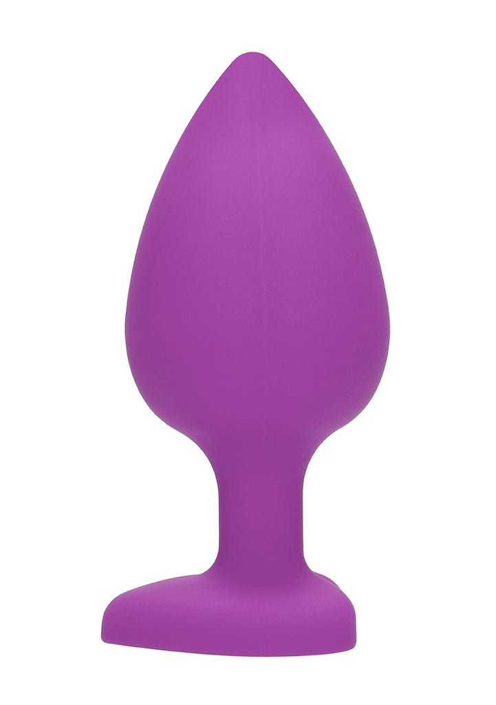 Diamond Heart Butt Plug - Extra Large - Purple